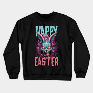 Easter bunny rabbit eating eggs Crewneck Sweatshirt